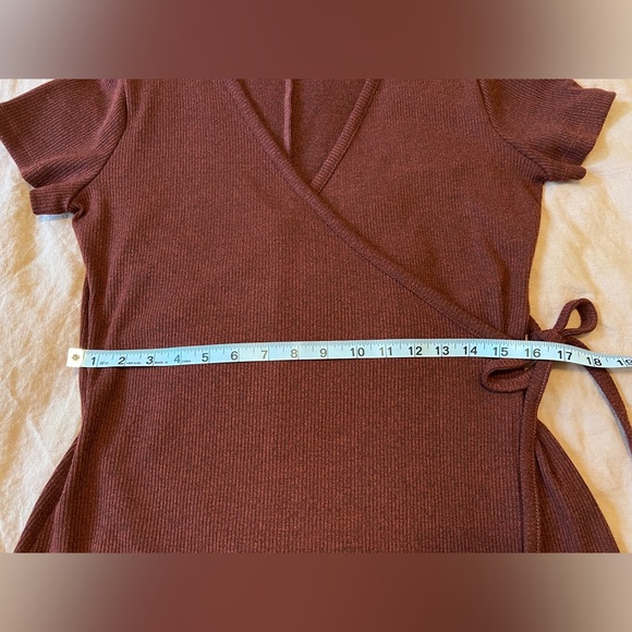 Madewell Ribbed Knit Wrap Dress - Size Medium - Picture 11 of 13